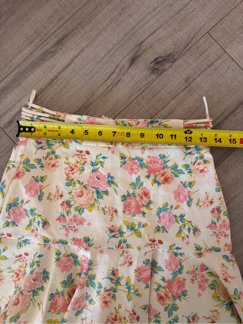 Zara Floral Romantic Cottage Core Cream Ruffle Hem Skirt - Picture 9 of 9